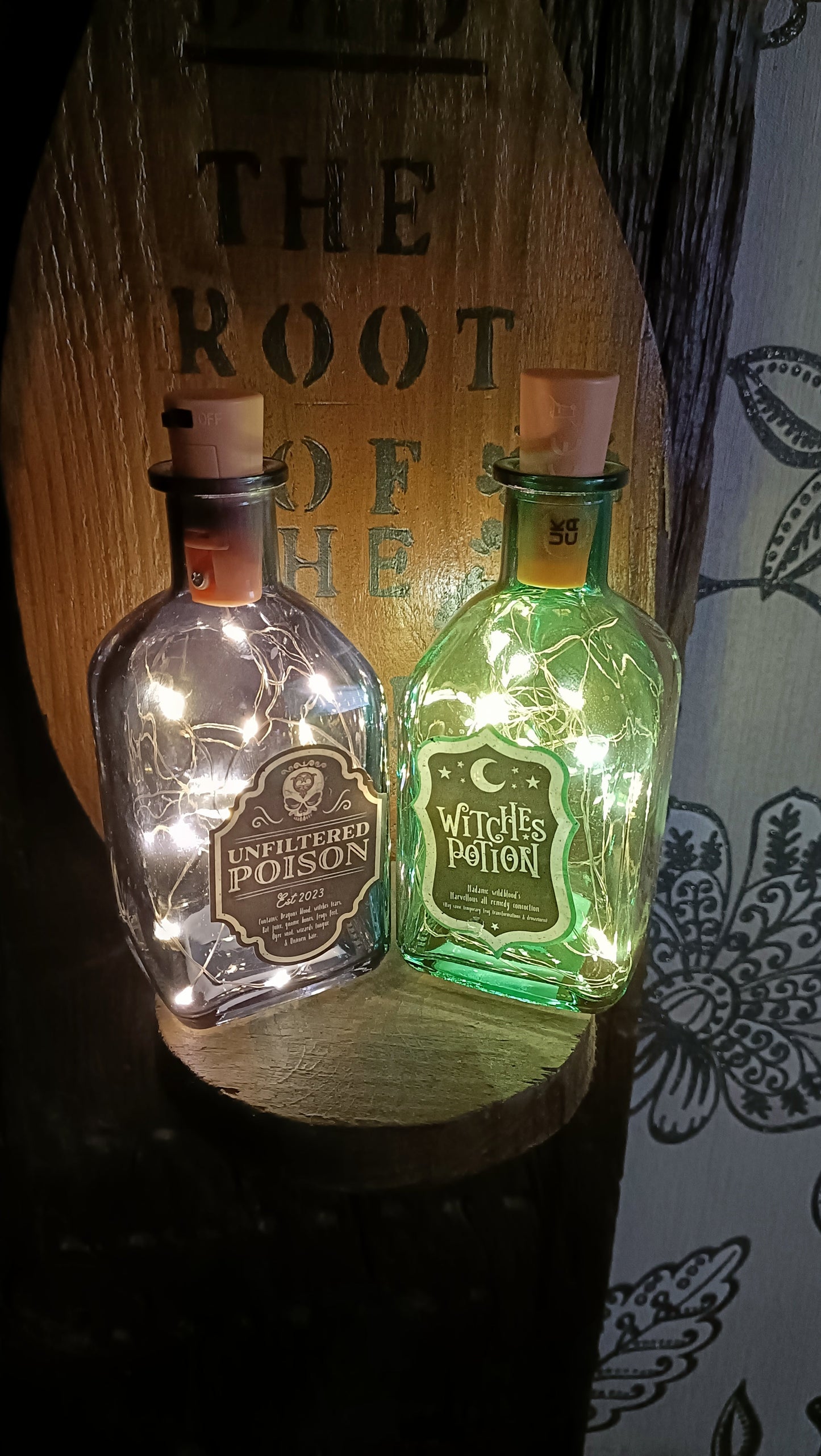 Witch's Brew and Toxic Elixir Battery-Operated Lamp Duo