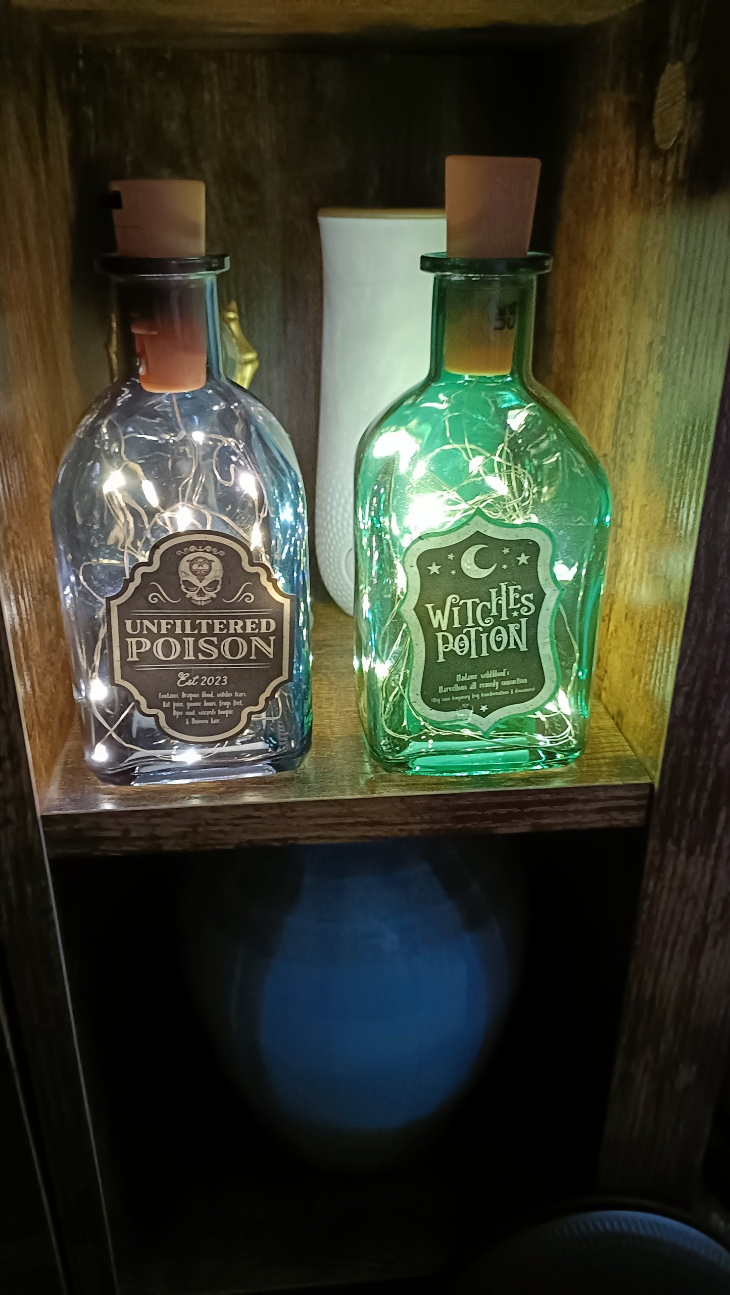 Witch's Brew and Toxic Elixir Battery-Operated Lamp Duo