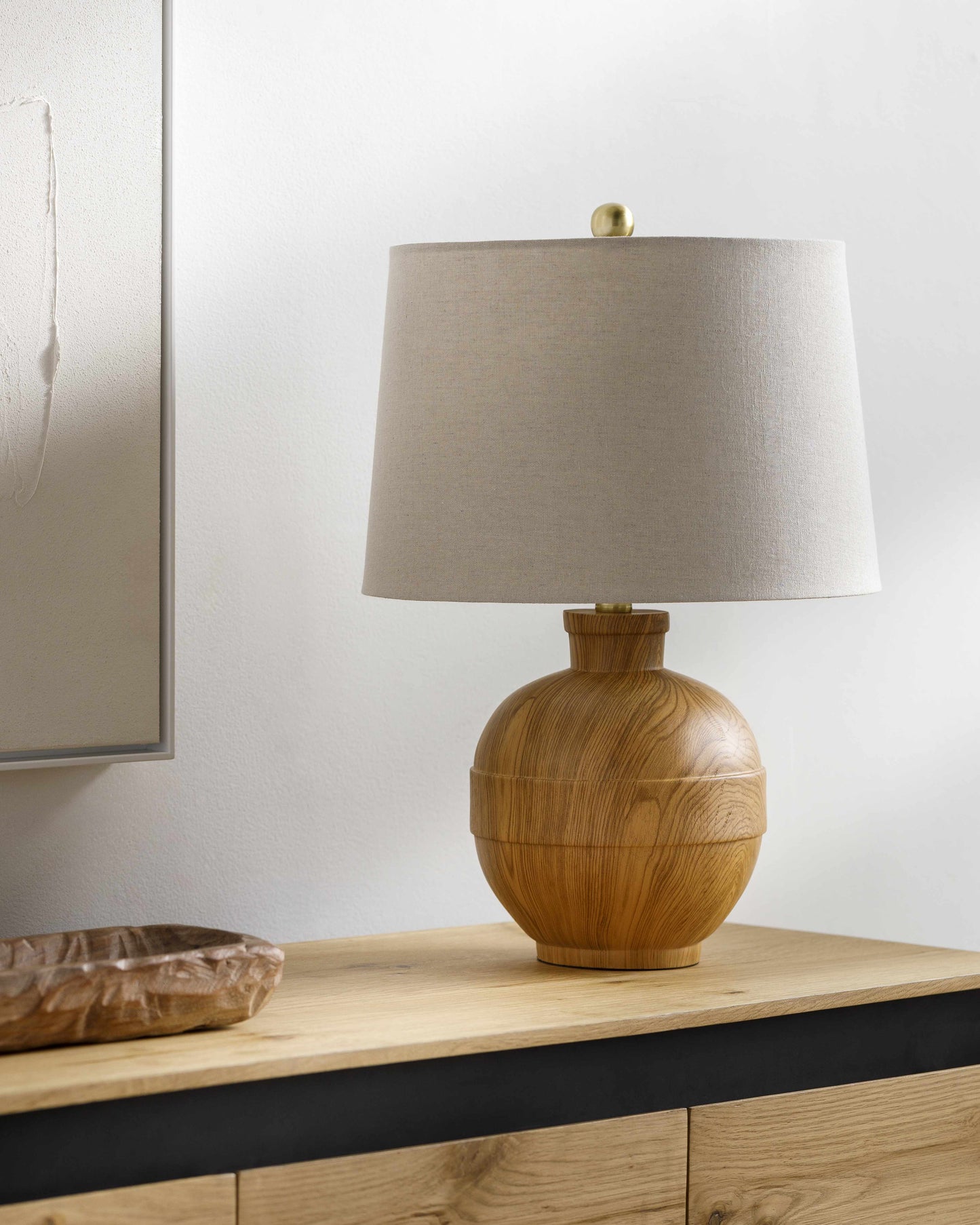 Karlshorst Transitional Bohemian Table Lamp Linen Shade