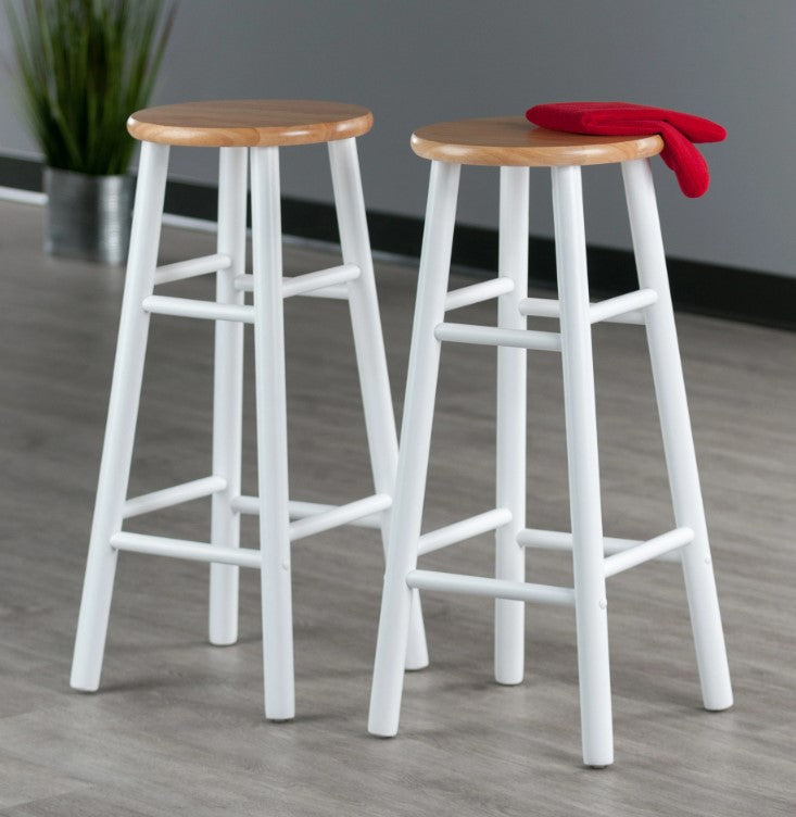 Set of 2 Winsome Wood Element Bar Stools in Multiple Finishes