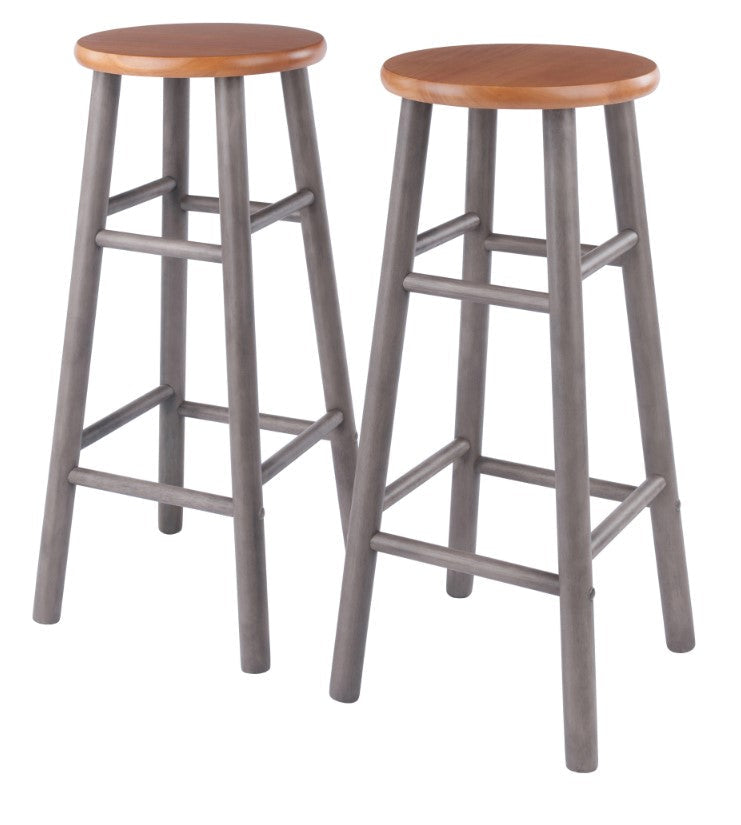 Set of 2 Winsome Wood Element Bar Stools in Multiple Finishes