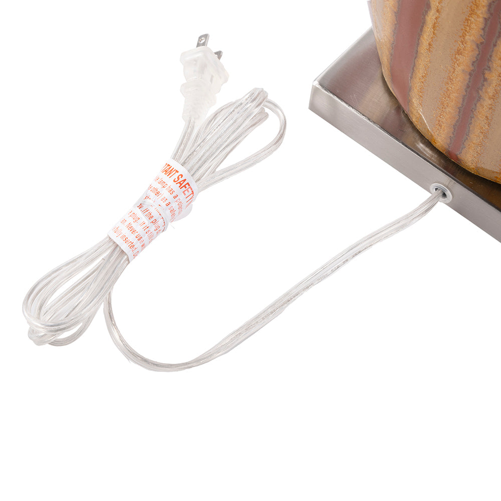 Ceramic Multicolor Table Lamp 36 Inch Tall Glow Living Room