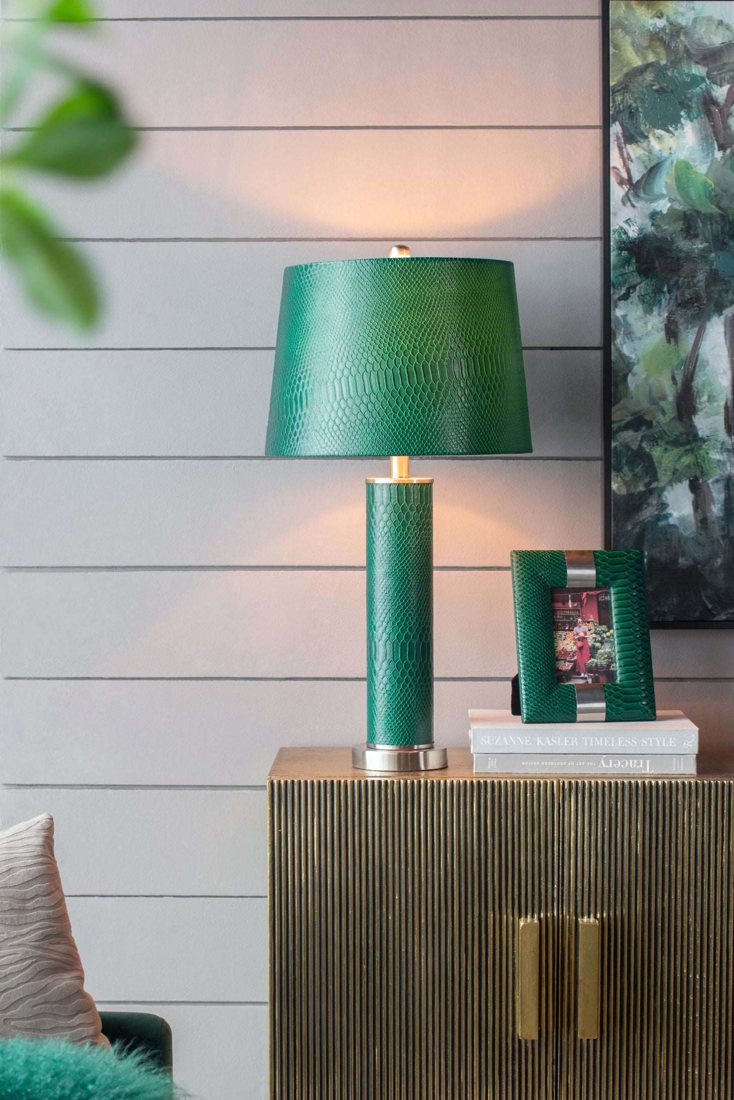 Green Iron Table Lamp For Living Room Elegant Modern Decor
