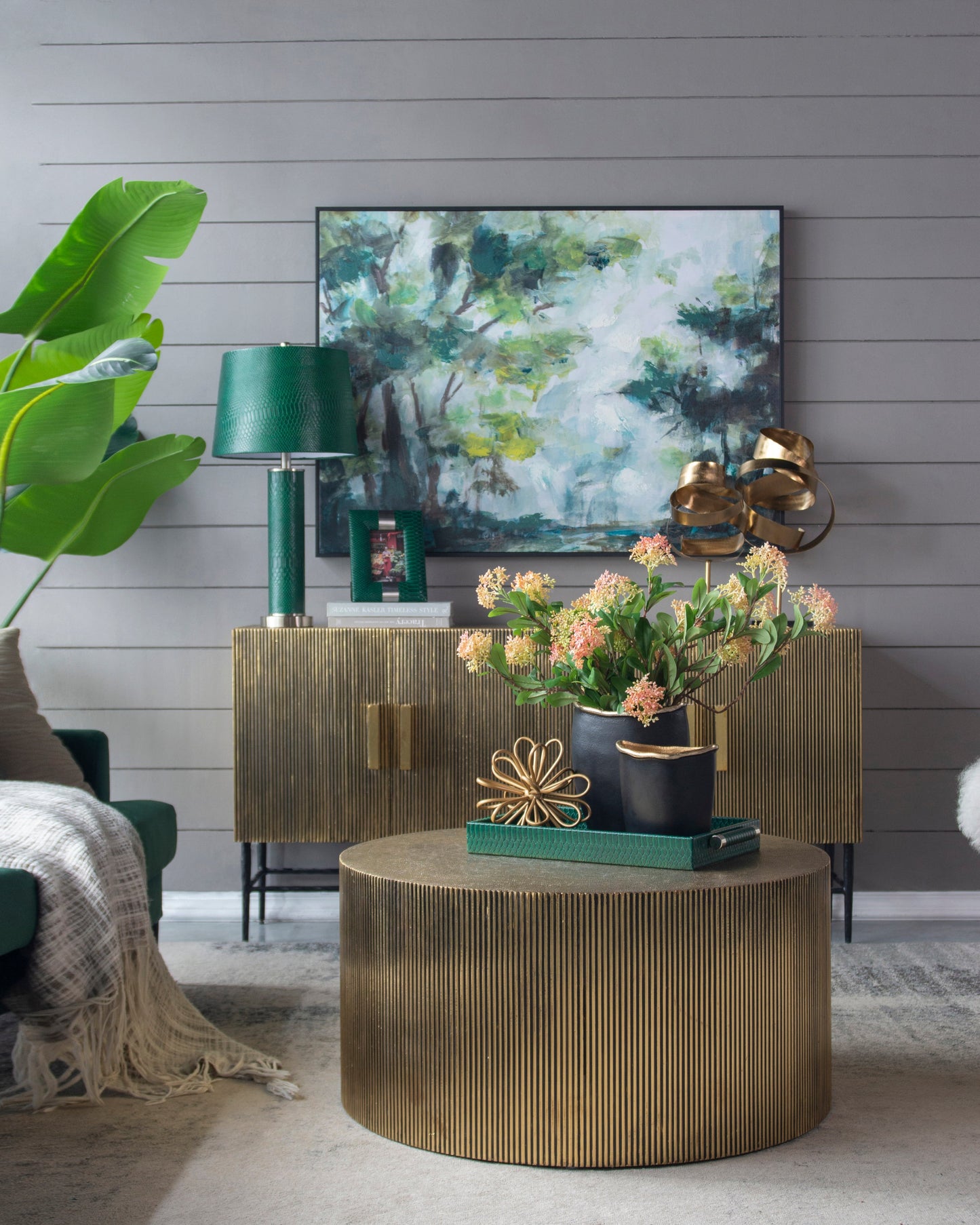 Green Iron Table Lamp For Living Room Elegant Modern Decor