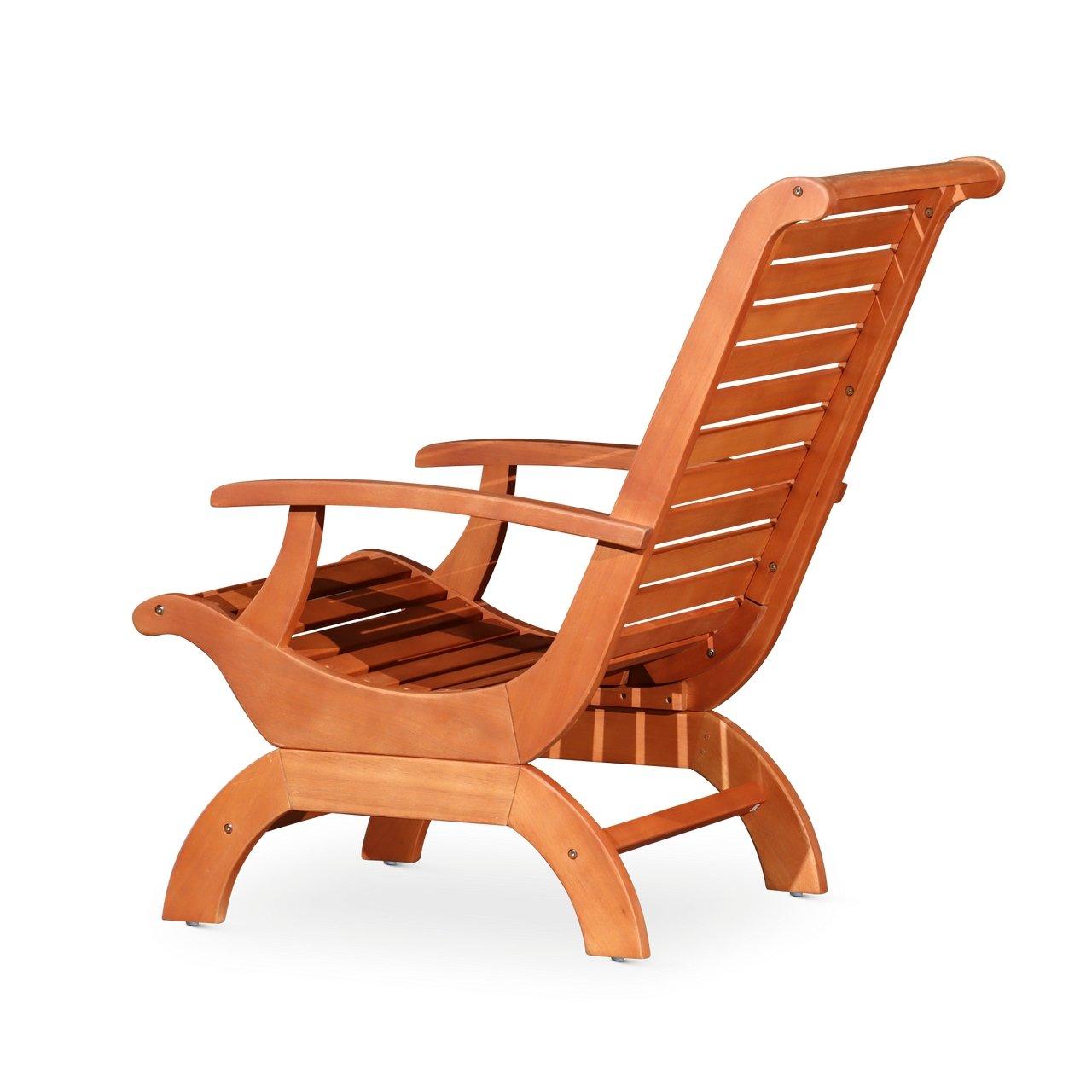 Eucalyptus Sleigh-Style Outdoor Relaxation Chair