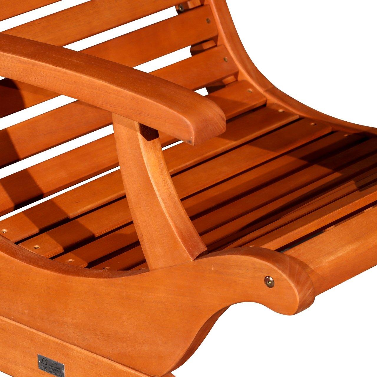 Eucalyptus Sleigh-Style Outdoor Relaxation Chair