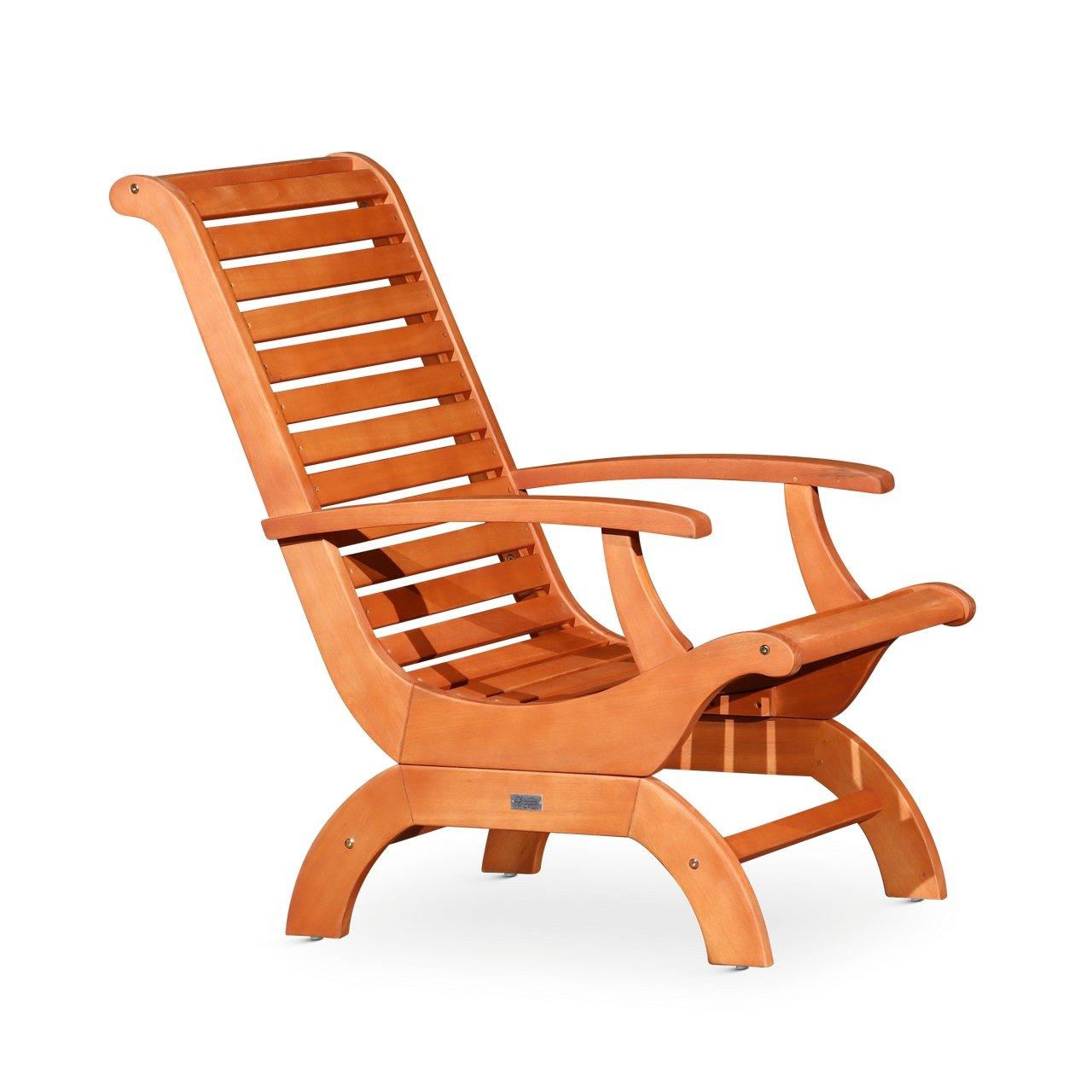 Eucalyptus Sleigh-Style Outdoor Relaxation Chair