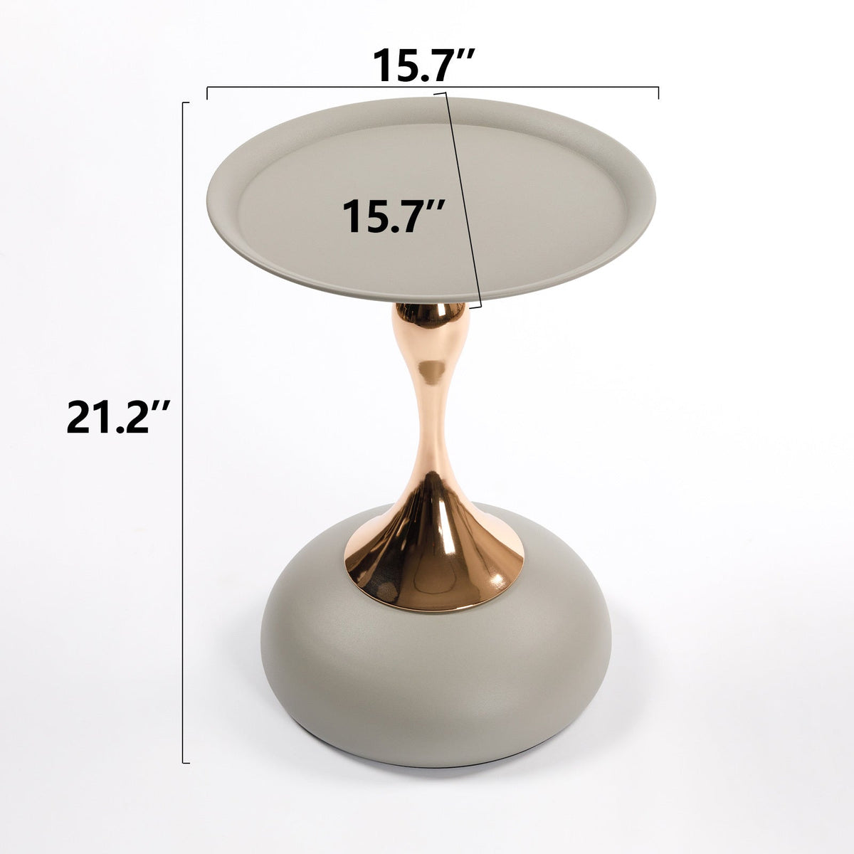 Round coffee table with mermaid tail pedestal base, anti-rust coating.