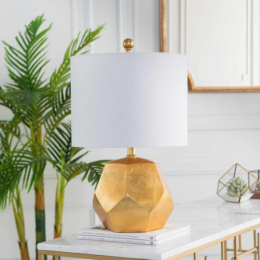 Coleford Gold Geometric Table Lamp-0