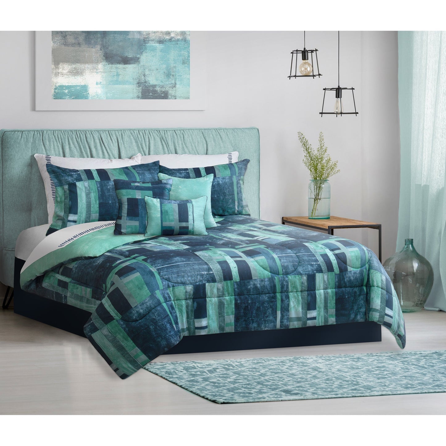Grafix King Comforter Set 7 Piece Bedding DecoElegance
