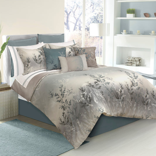 Riviera 7 Piece King Comforter Set Green By DecoElegance
