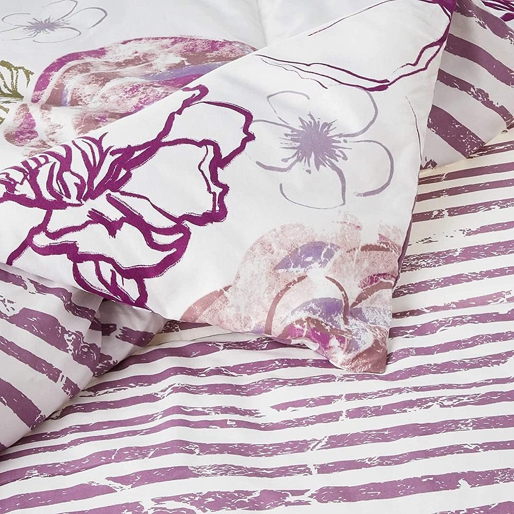 Angelica Queen Purple Comforter Set 7 Piece