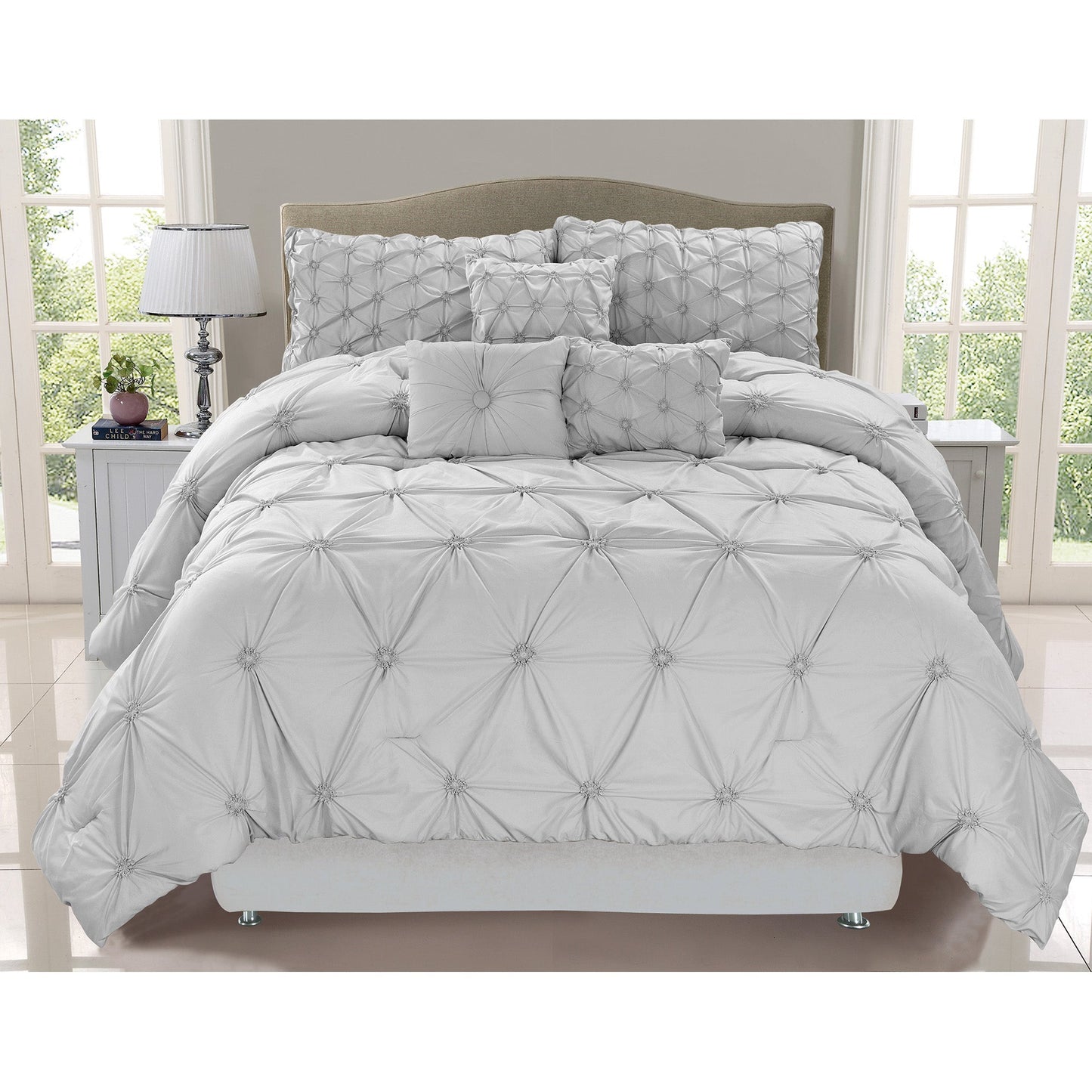 Chateau Grey King 7 Piece Comforter Set DecoElegance