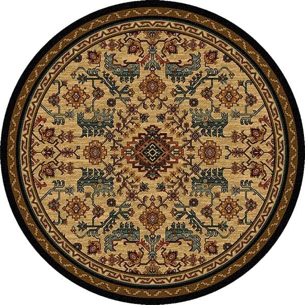 Cross Canyon Southwest rug with geometric desert pattern and turquoise accents.
