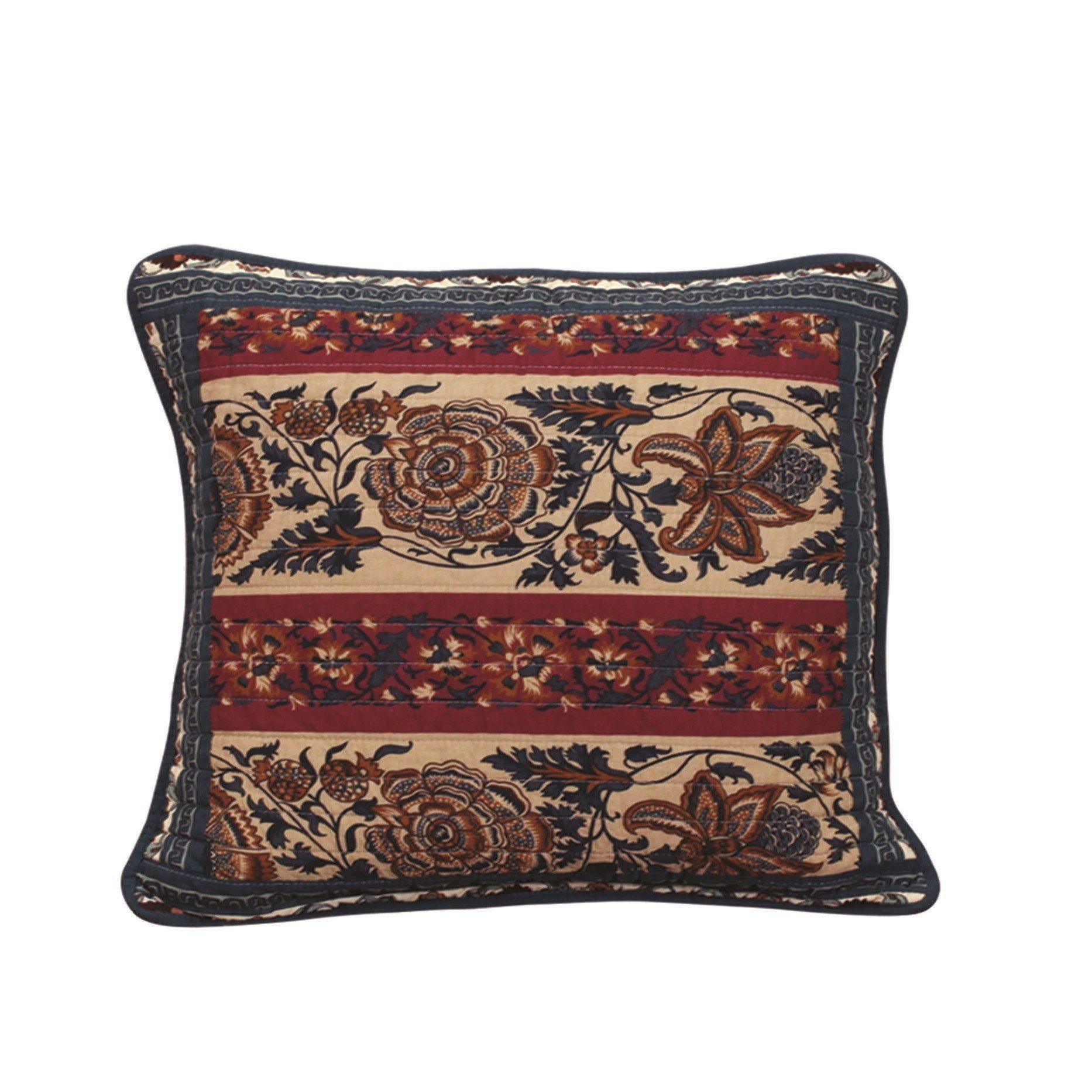 Two 18-inch dark elegance bohemian cushion covers, textured with intricate patterns.