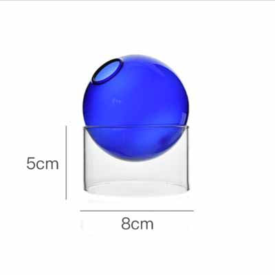 Handmade Nordic colored bubble glass vase with borosilicate ball decor.