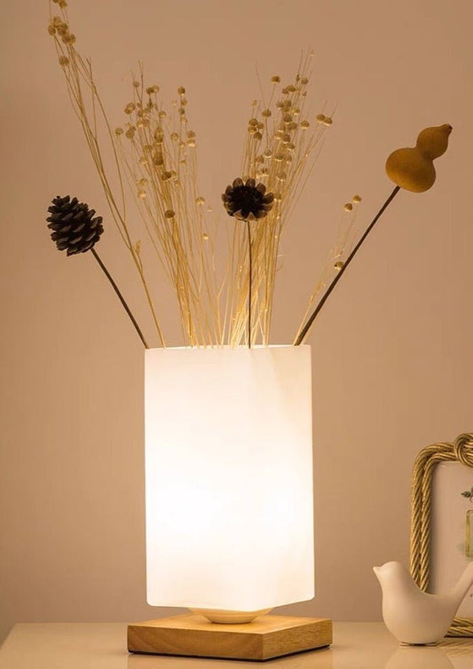 Rustic Dimmable Floral Vase Table Lamp for Cozy Home Decor