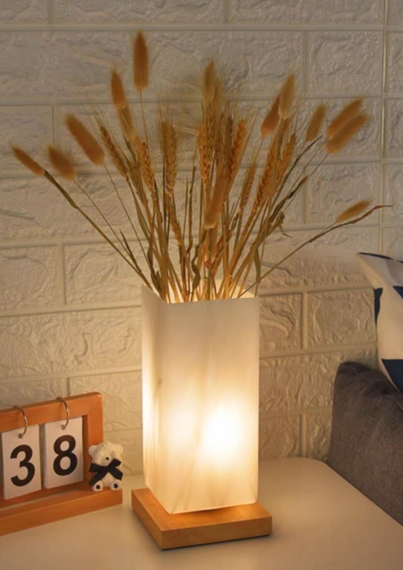 Rustic Dimmable Floral Vase Table Lamp for Cozy Home Decor