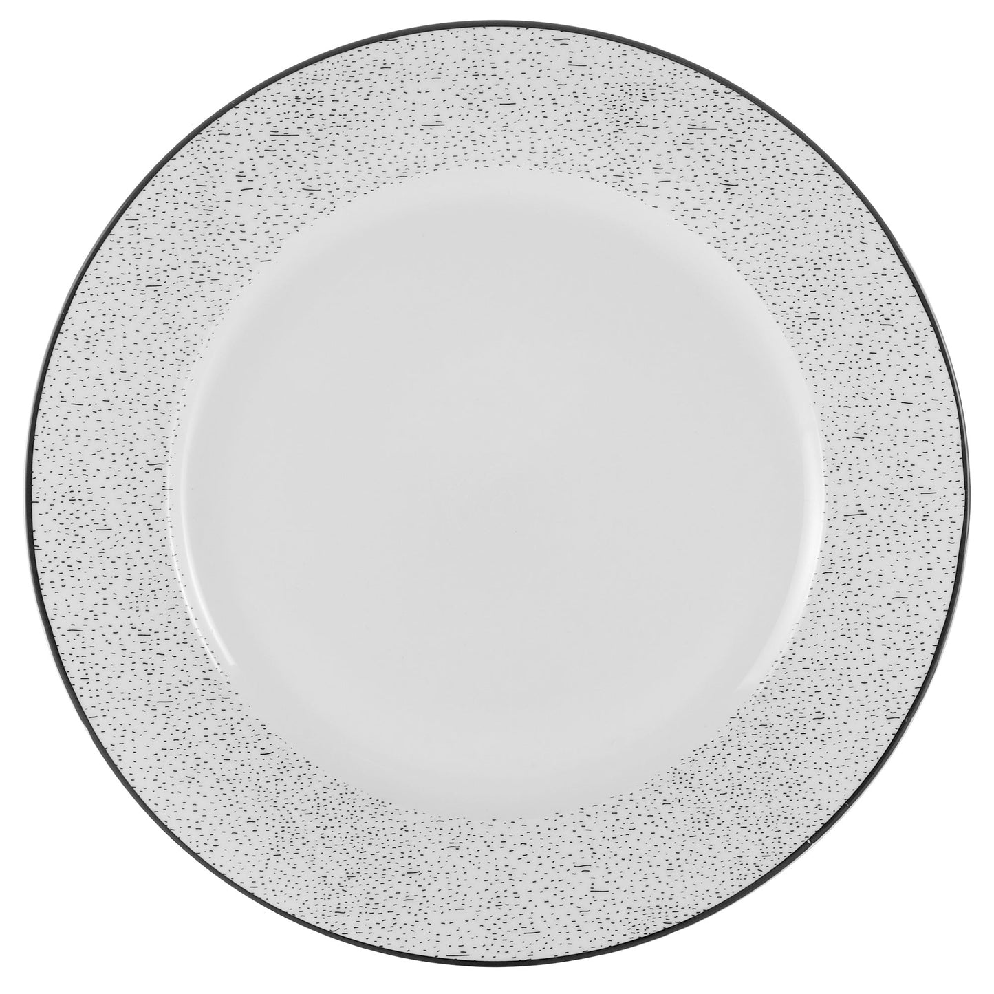 Dinnerware Set 12 Piece Black and White Service for 4