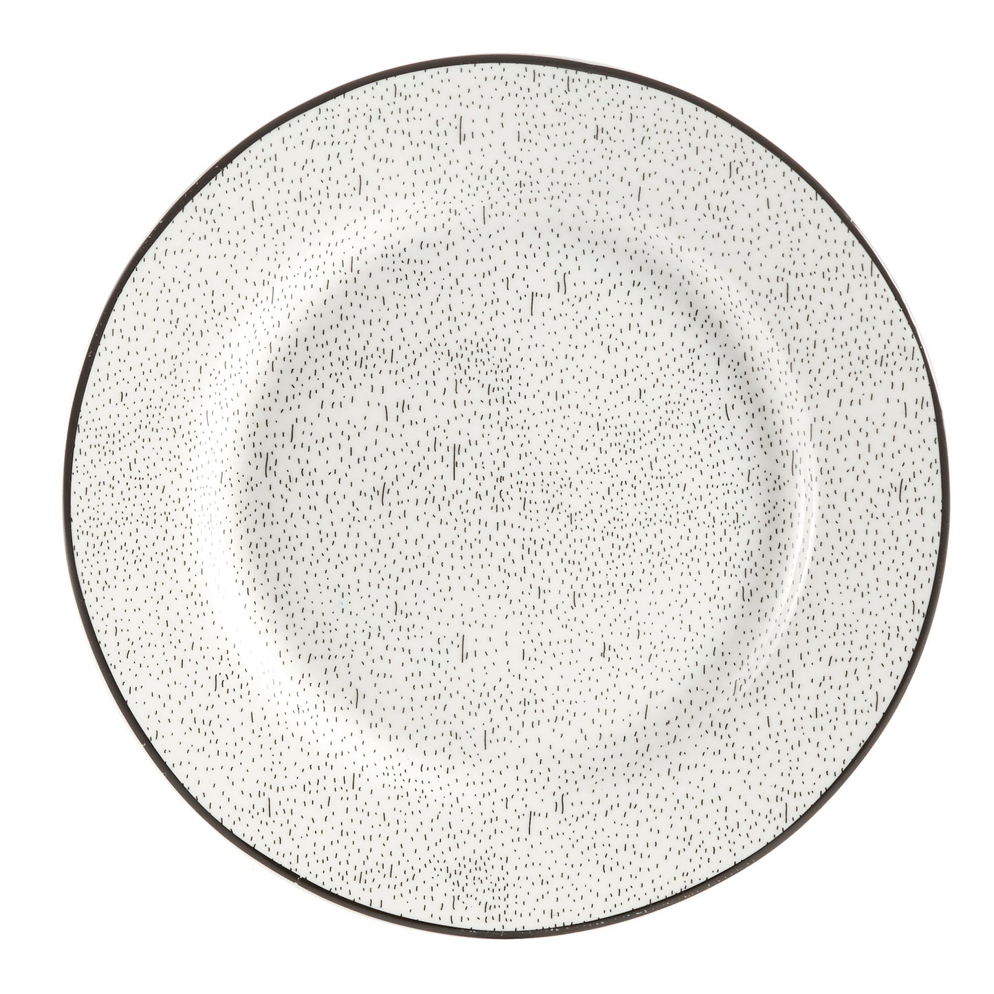 Dinnerware Set 12 Piece Black and White Service for 4