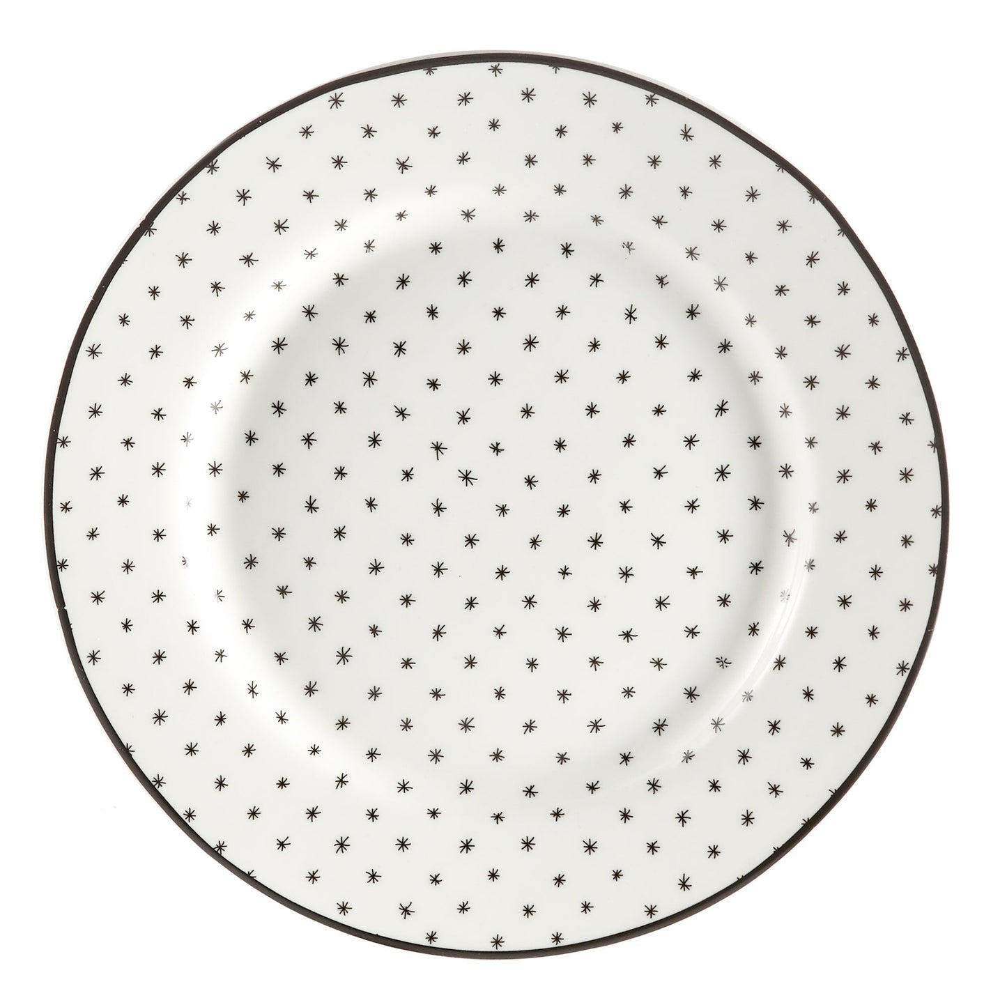 Dinnerware Set 12 Piece Black and White Service for 4