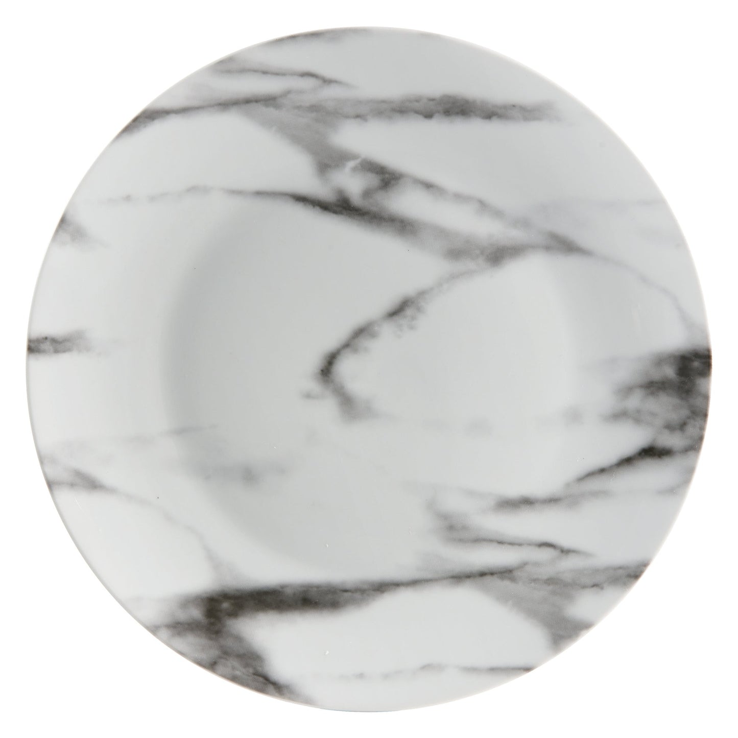 Marble Porcelain Coupe Dinnerware Set 16 Piece Service For Four