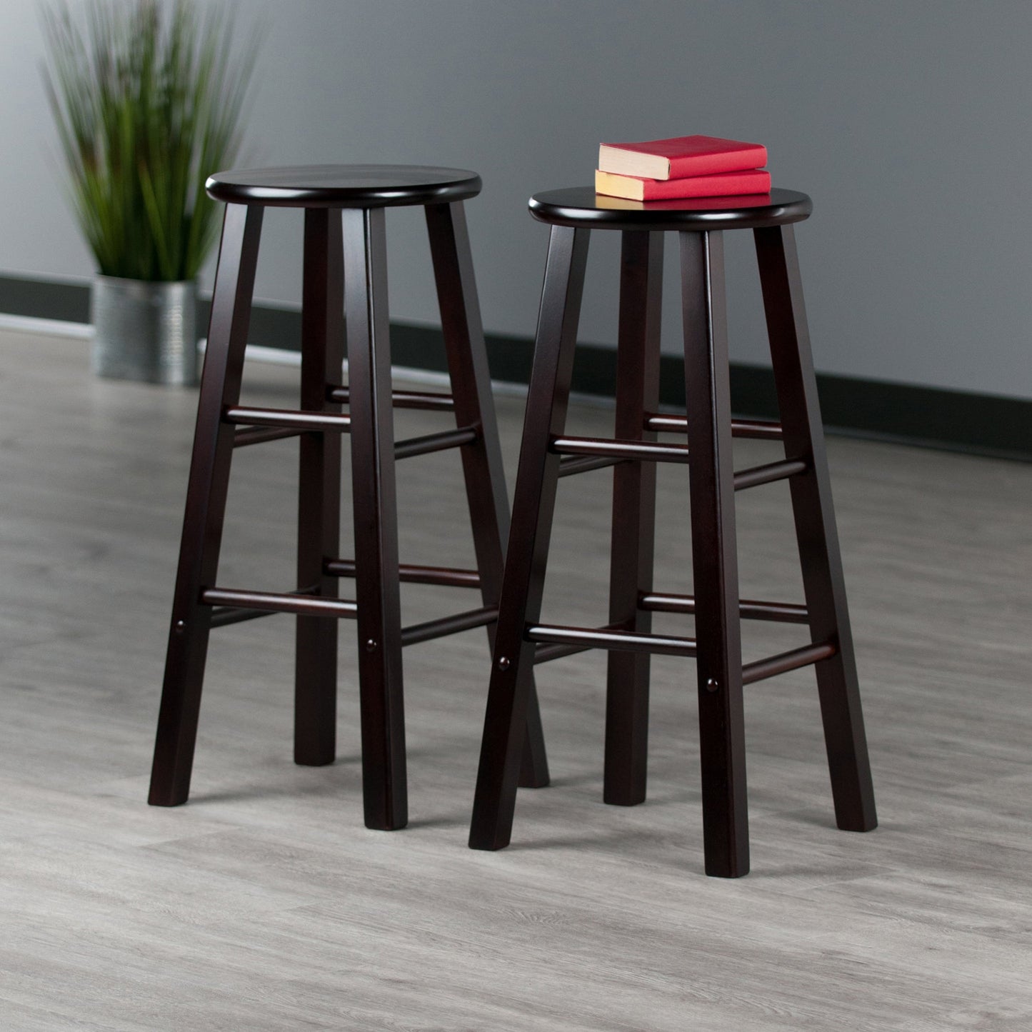 Set of 2 Winsome Wood Element Bar Stools in Multiple Finishes