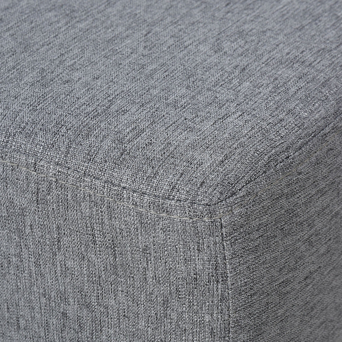 Gray linen 16-inch ottoman cube footrest pouf