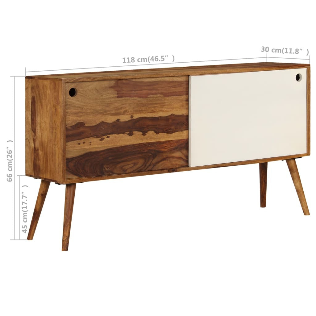 Elegant Sheesham Wood Sideboard with Sliding Doors for Stylish Storage