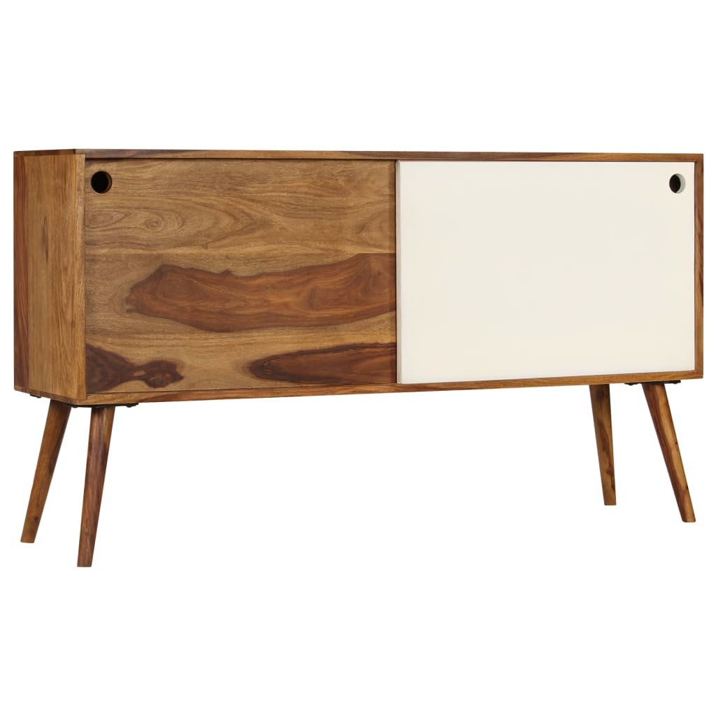 Elegant Sheesham Wood Sideboard with Sliding Doors for Stylish Storage