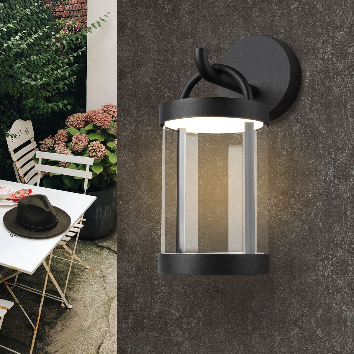 Inowel outdoor IP65 waterproof LED wall sconce lantern exterior light fixture