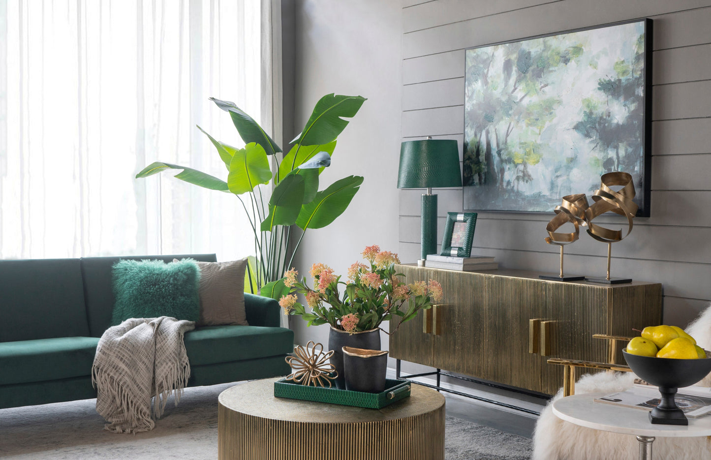 Green Iron Table Lamp For Living Room Elegant Modern Decor