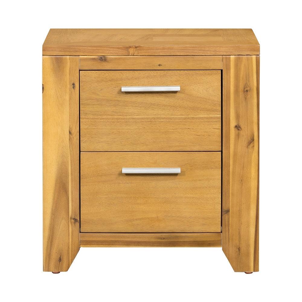 Compact Boho Nightstand with Smooth Glide - 20.7" x 15.4" x 22" - Solid Wood & MDF