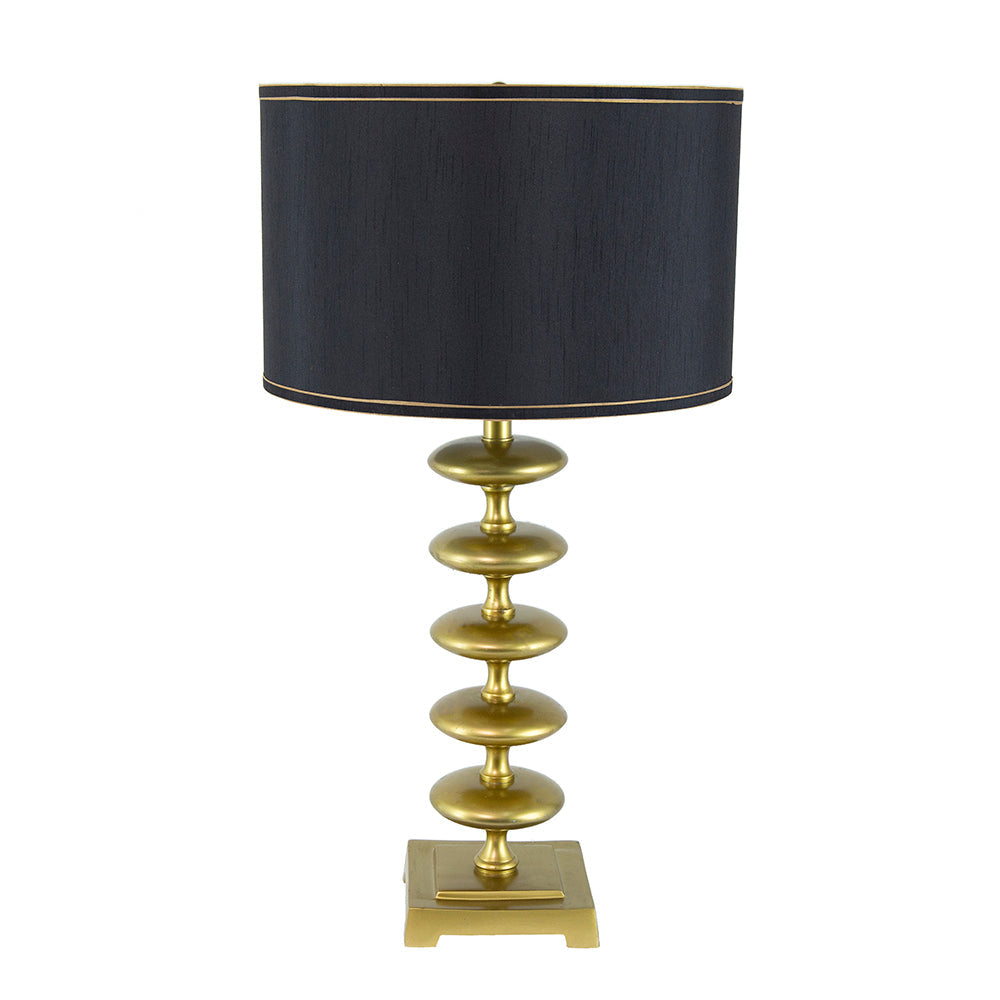 Gold And Black Premium Disc Table Lamp For Modern Homes