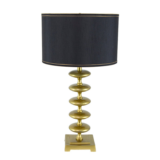Gold And Black Premium Disc Table Lamp For Modern Homes