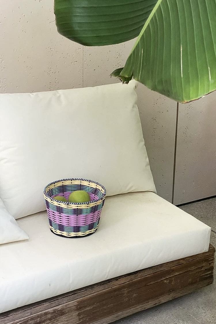 Handwoven Dopamine Tabletop Storage Basket for Fruit & Veges