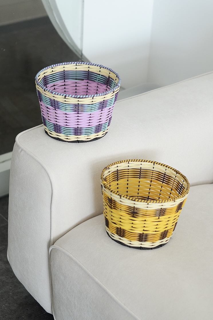 Handwoven Dopamine Tabletop Storage Basket for Fruit & Veges