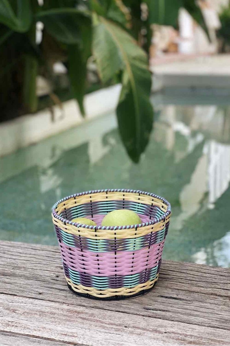 Handwoven Dopamine Tabletop Storage Basket for Fruit & Veges