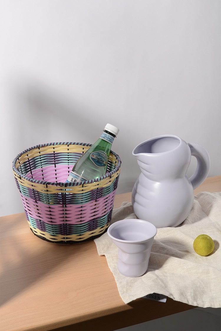 Handwoven Dopamine Tabletop Storage Basket for Fruit & Veges