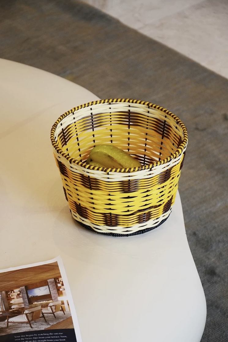 Handwoven Dopamine Tabletop Storage Basket for Fruit & Veges