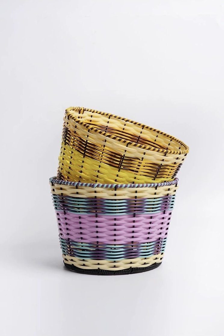 Handwoven Dopamine Tabletop Storage Basket for Fruit & Veges