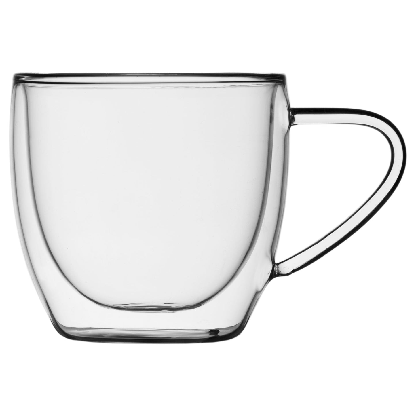 Insulated Double Wall Glass Mugs For Coffee And Tea 4 Piece Set 225ml Barista