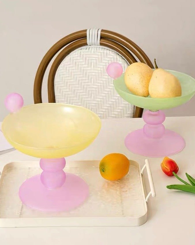Jelly Bean Footed Tray Fruit Bowl Whimsical Centerpiece