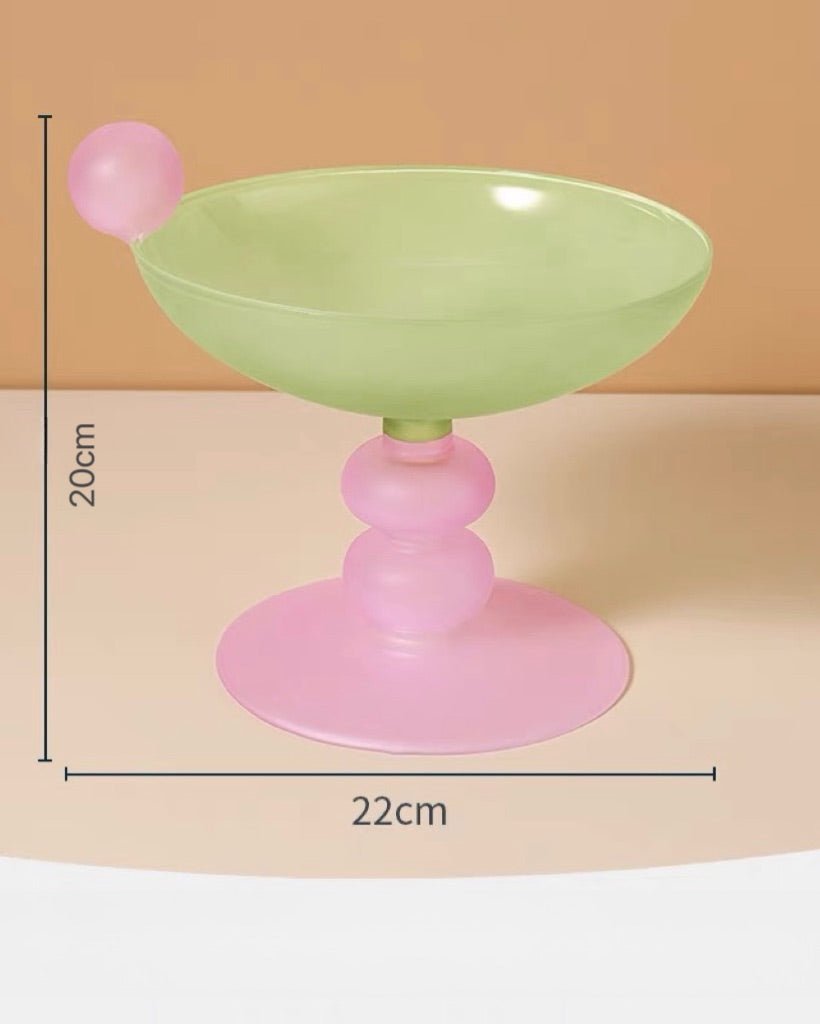 Jelly Bean Footed Tray Fruit Bowl Whimsical Centerpiece