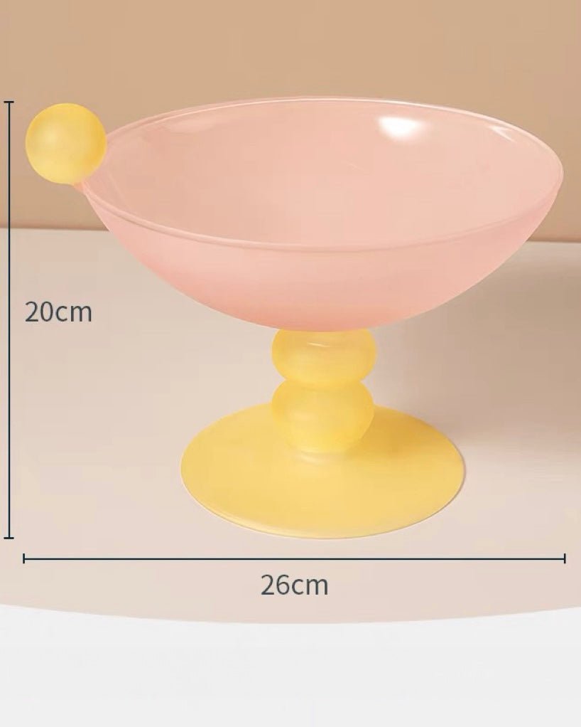 Jelly Bean Footed Tray Fruit Bowl Whimsical Centerpiece