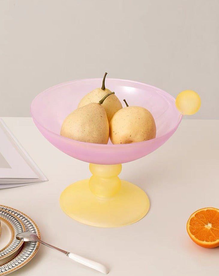 Jelly Bean Footed Tray Fruit Bowl Whimsical Centerpiece