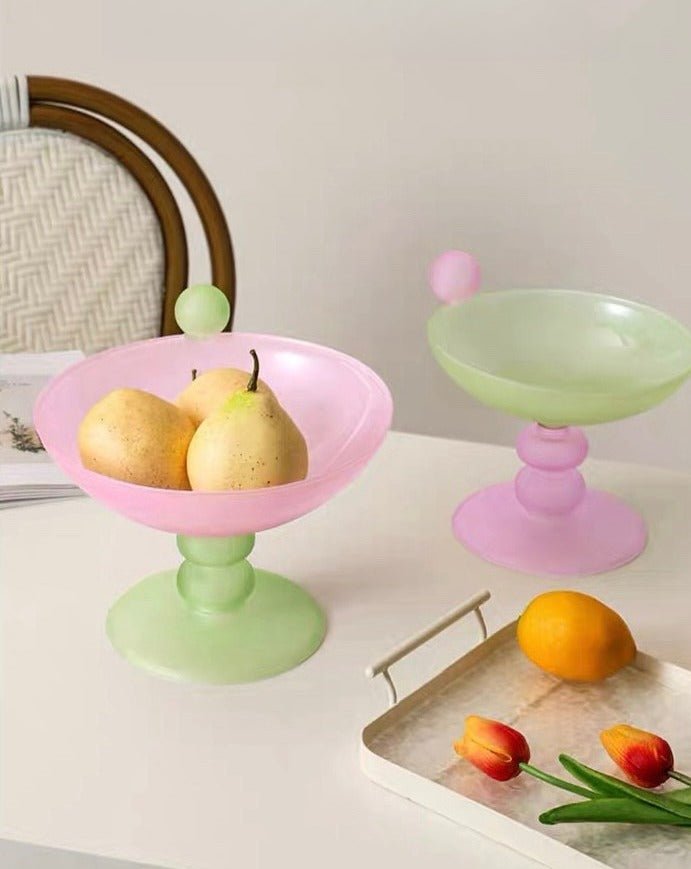 Jelly Bean Footed Tray Fruit Bowl Whimsical Centerpiece