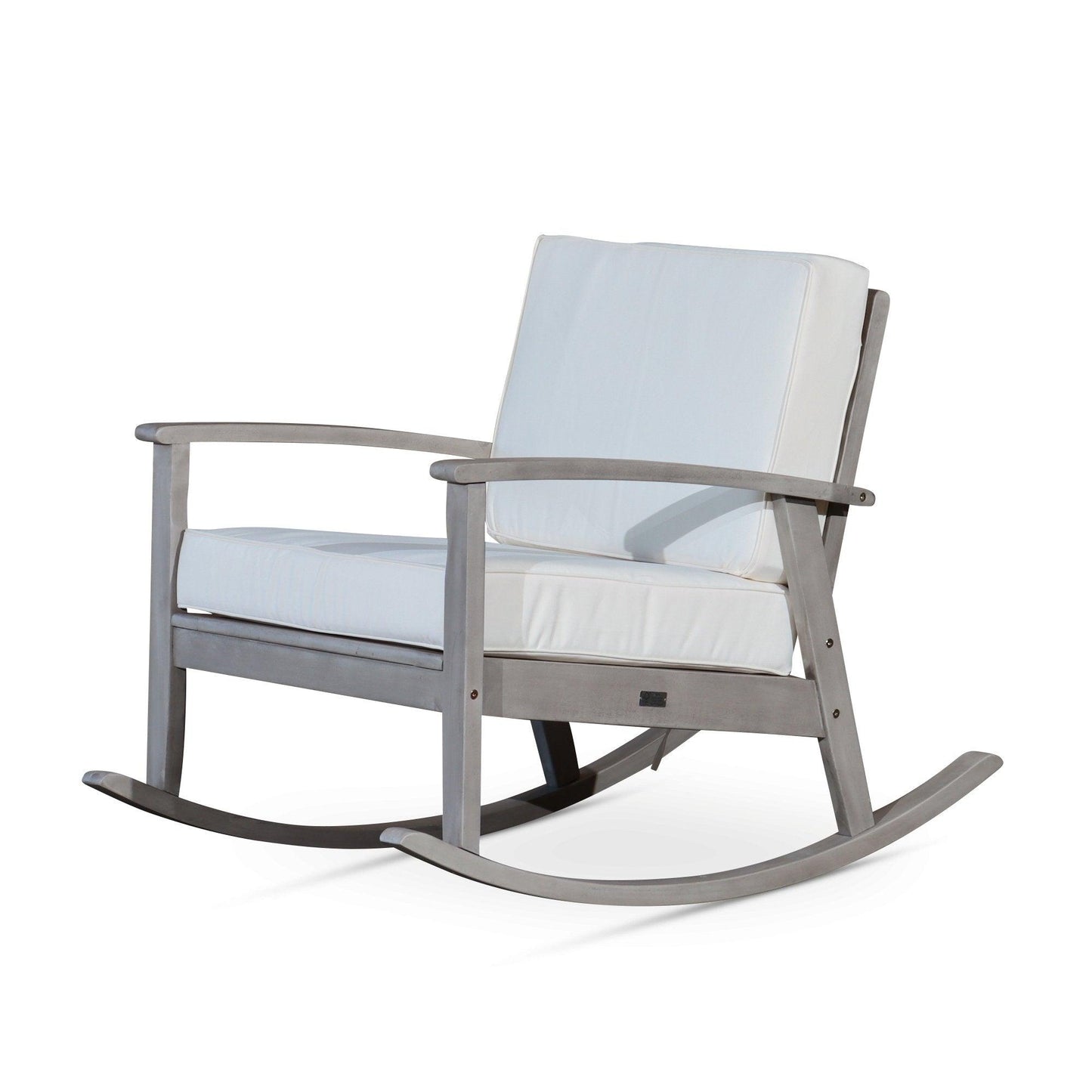 Longs Peak Eucalyptus Outdoor Oversized Rocking Chair with Cushions