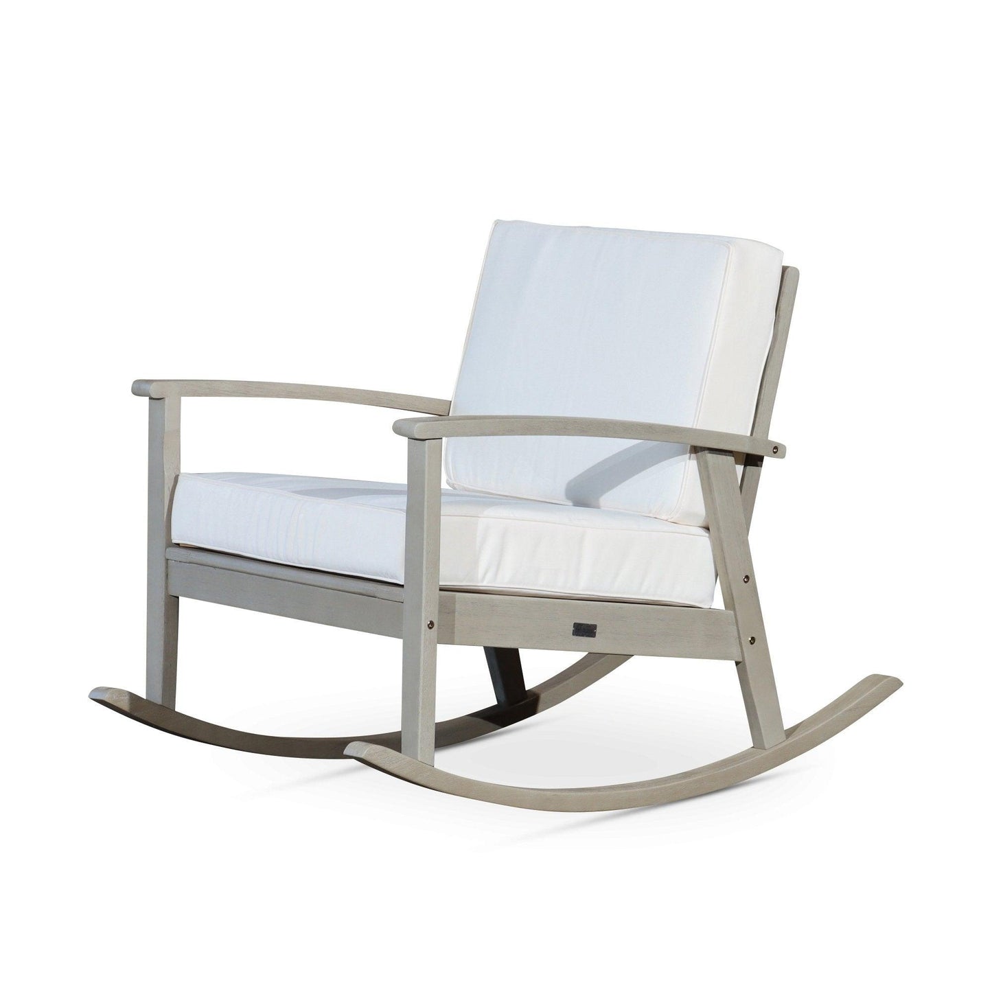 Longs Peak Eucalyptus Outdoor Oversized Rocking Chair with Cushions