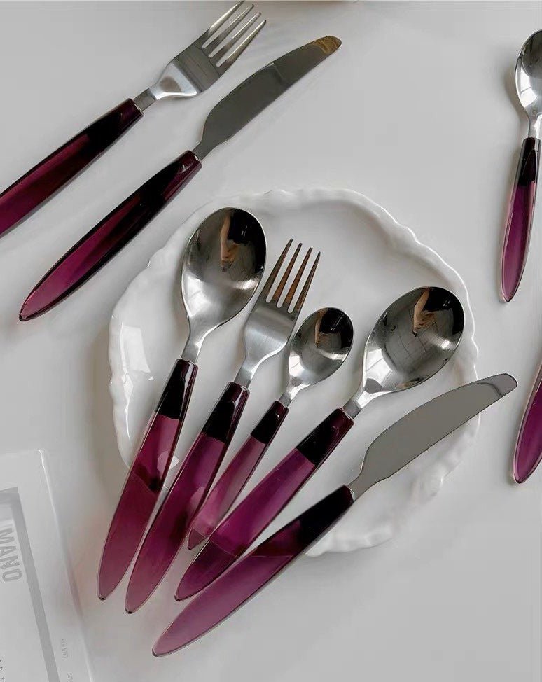 Meteor Flatware Set of 16 Pcs Sleek Modern Cutlery Set